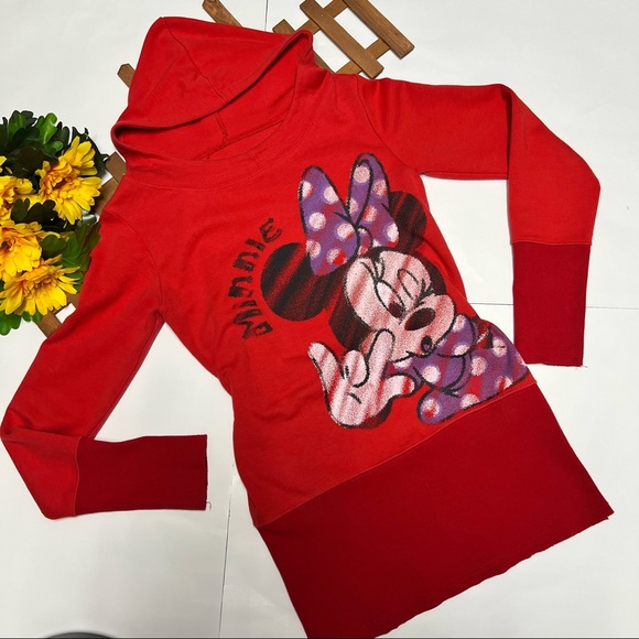 Sweaters - Minnie Mouse Red Sweater with Hoody